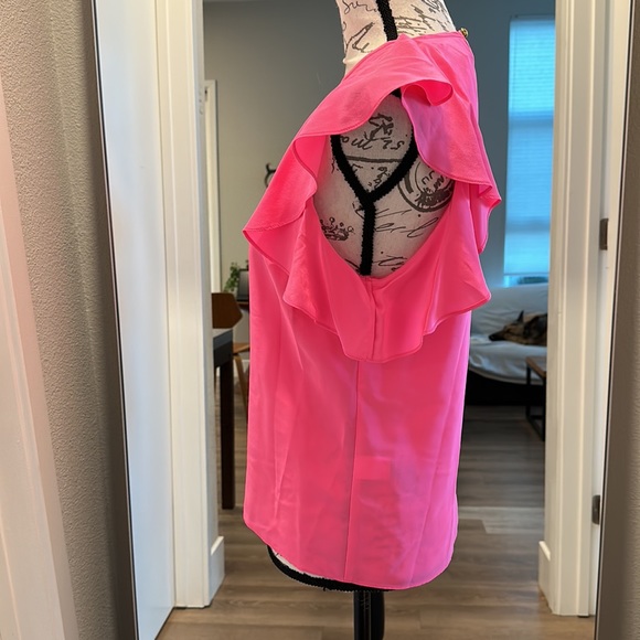 Amanda Uprichard Hot Pink Silk Blouse - Picture 4 of 9